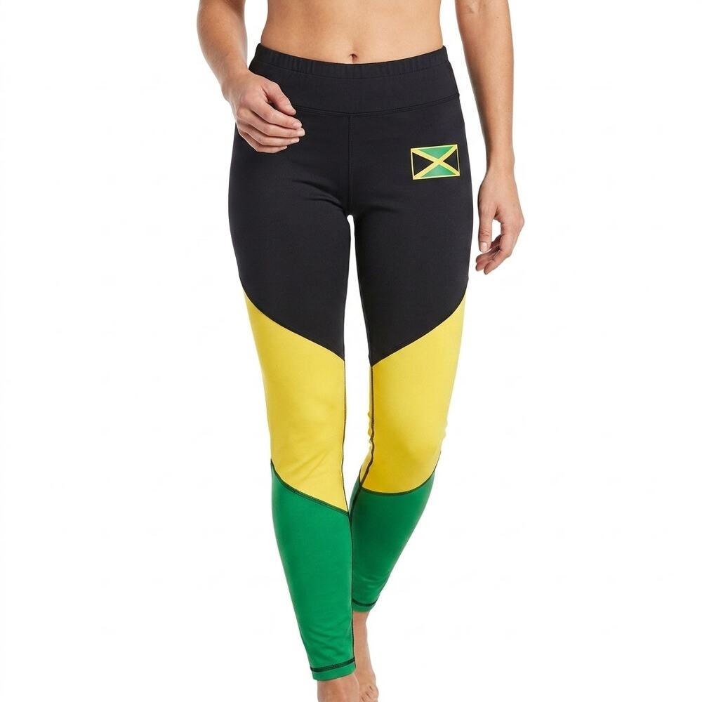 Tipsy Elves Black Skinny Knit Stretch Colorblock Pants Women Size S